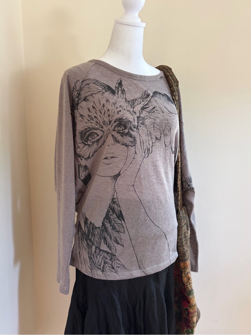 Cop Copine Vintage Y2K Paris European designer subversive grunge batwing top M